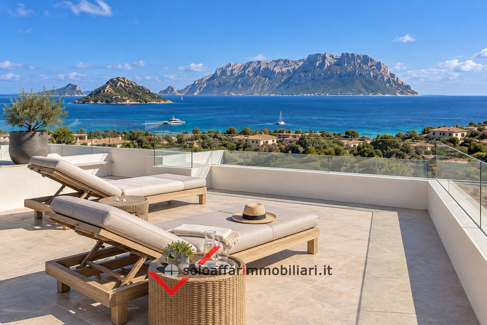 Splendida Villa Baia Caddinas con Piscina